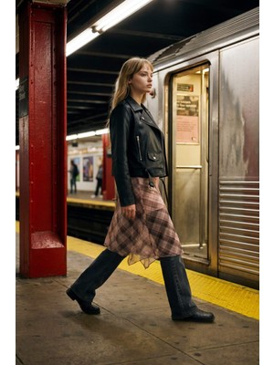 DeFacto Relax Fit Suni Deri Mont G0648AX26SP