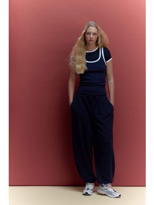 DeFacto Balloon Fit Beli Bağcıklı Geniş Paça Eşofman Altı G8079AX26SP