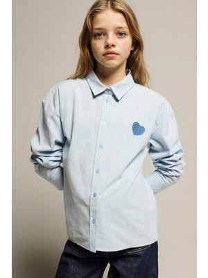 DeFacto Poplin Uzun Kollu Gömlek Kız Çocuk G6903A826SP