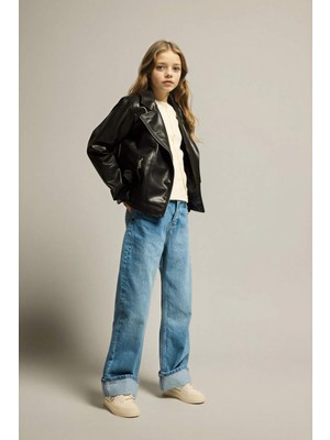 DeFacto Straight Wide Duble Paça Jean Pantolon Kız Çocuk G6969A826SP