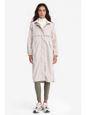 DeFacto Su İtici Kapüşonlu Fermuarlı Uzun Yağmurluk E8554AX25AU