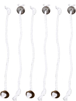 Hepta Collection X-Perk Kopçalı Kandil Fitil Fitili Ip Kalınllığı 4 mm 6 Adet Set