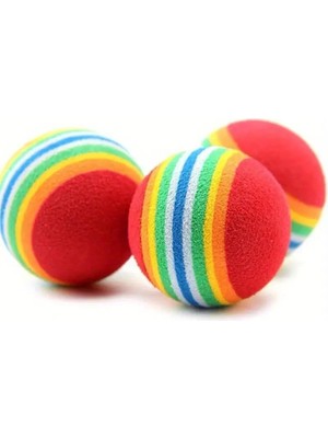 Hepta Collection Kedi Köpek Çiğneme ve Oyun Topu 4'lü Set | Renkli Sünger Toplar | Toksik Olmayan Eva Malzeme | Dayan