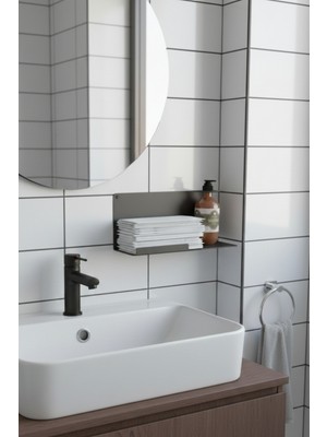 Grandmix Metal Duvar Rafı Banyo ve Mutfak Organizeri Sabunluk