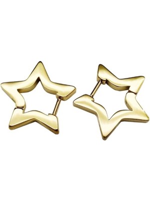 Normadia Şık ve Dayanıklı Cerrahi Çelik Yıldız Küpe, Zarif Tasarım.