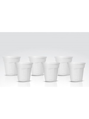 Hepta Collection Y0TZ502 6 Espresso Bardağı, Porselen, Beyaz, 23,7 x 14 x 7 Cm, 6 Parça