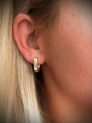 Normadia Şık Geometrik Çelik Klipsli Küpe, Zarif ve Modern Tasarım