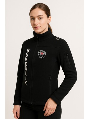Kadın Kışlık Polar, 3 Cepli, Yazılı Nakış ve Işlemeli Tasarım