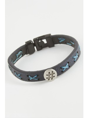 Nacario Kare Kaliteli Suni Deri Bileklik