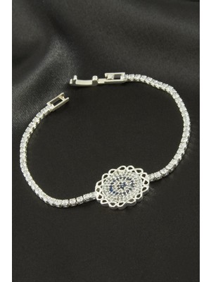 Nacario Çiçek Zirkon Taşlı Çocuk Bileklik 16 cm
