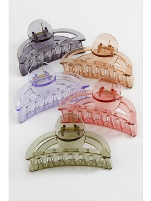 Nacario Oval Şeffaf Renkli Mandal Toka cm