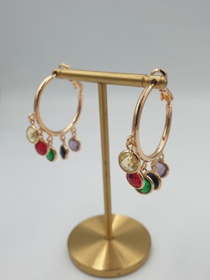 Normadia Canlı Renkli Küpe, Şık ve Modern Takı Tasarımı