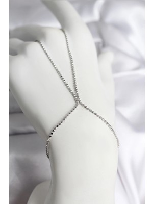 Nacario Bfs 316L Çelik Gümüş Renk Ezme Zincir Model Kadın Şahmeran