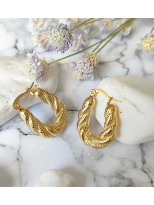 Normadia Şık Oval Çelik Küpe, Hediye Paketiyle Zarif Takı Seçeneği