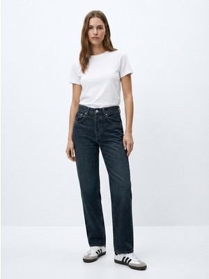 LTB Vıenne Düz Paça Yüksek Bel Mid Indigo Jean Pantolon