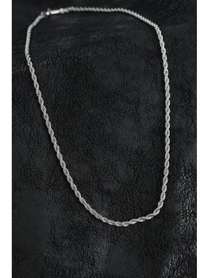 Ayder Timya 316L Çelik Burgu Zincir Model Gümüş Renk Erkek Kolye - TJ-ERK1401 TG/Tmya1395 223225