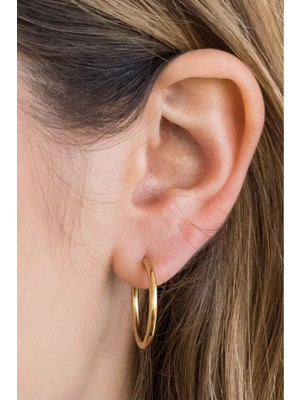 Normadia 316L Çelik Halka Küpe, 18 Mm, Şık ve Dayanıklı Tasarım