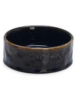 Delixa Köpek Mama Su Kabı, Seramik, Siyah, 13,5cm, 500ML