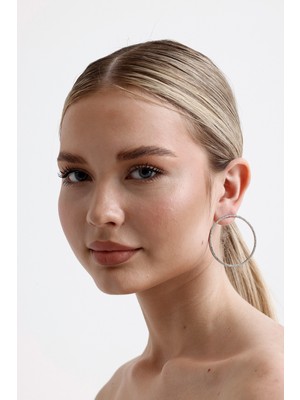 Normadia Şık Taşlı Halka Model Kadın Küpe, Yeni Sezon Favorisi