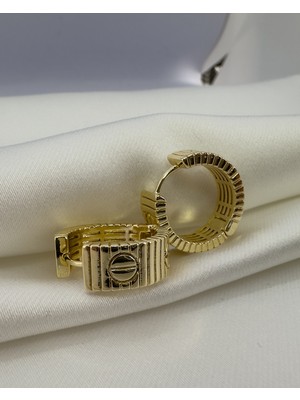 Normadia Şık Kalın Halka Küpe, Zarif ve Modern Takı Aksesuarı