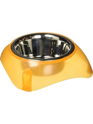 Delixa Plstk Ayaklı Mama Kabı 350ML Turuncu