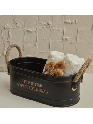 Delixa Home Sylvia Organizer Siyah 28 cm