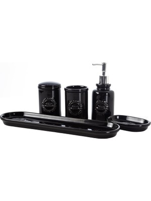 Delixa Concept Barnes 5'li Kutulu Banyo Seti P. Siyah