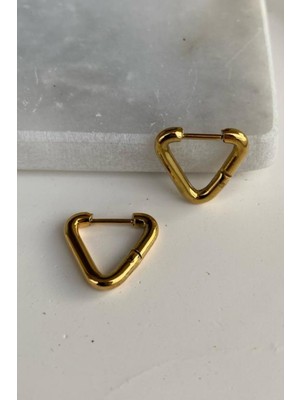 Normadia Şık Unisex 316L Paslanmaz Çelik Üçgen Küpe, Modern ve Dayanıklı Tasarım