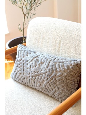 Delixa Hamur Jakarlı Kırlent 28X50 cm Forest Gri