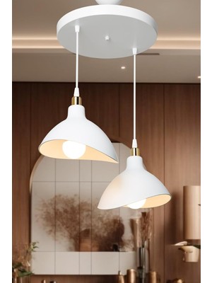 Delixa Ag Lightdesign Beyaz Sarkıt Avize Yatak Odası Salon Mutfak Koridor Lamba 22 AGNM45