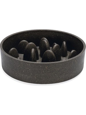 Delixa Köpek Yavaş Besleme Mama Kabı, Bambu, Antrasit, 21CM, 1430ML