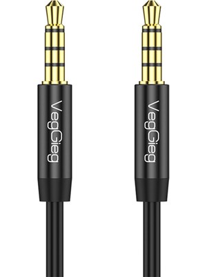 Delixa Veggieg 3.5mm Jack Trrs Hi-Fi Örgülü Aux Mikrofon ve Ses Kablosu 1 Metre