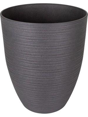Delixa Herdekora Oval Iç ve Dış Mekan Saksı Antrasit Gri Orta Boy 35X35X42,5 Cm.