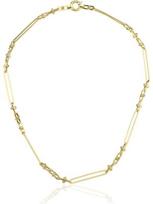 Harem Altın Uzun Halka Zincir Kolye ZKU086