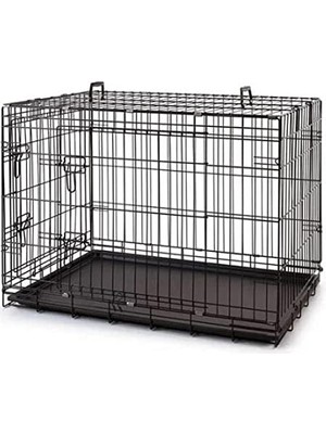 Delixa Metal Kedi Köpek Kafesi Siyah 77X47X55CM