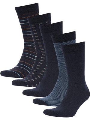 DeFacto Erkek 5'li Pamuklu Uzun Çorap C6691AXNS
