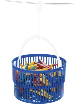 Delixa 30 Mandallı Çamaşır Mandalı Sepet Mavi