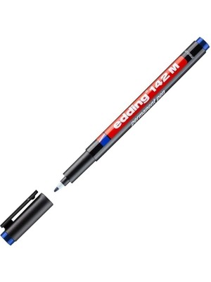 Delixa Edding 142 M Permanent Kalem - Asetat Kalemi - Mavi - 1 Kalem - Yuvarlak Uç 1 mm