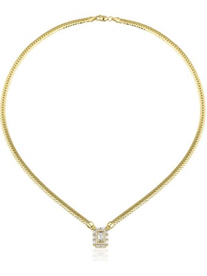 Harem Altın Baget Zincir Kolye ZKU001