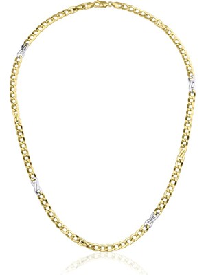 Harem Altın Gurmet Yassı Fiyonk Zincir Kolye ZKU056