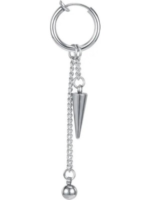 Normadia Uniseks 316L Cerrahi Çelik Sallantılı Zincirli Halka Küpe