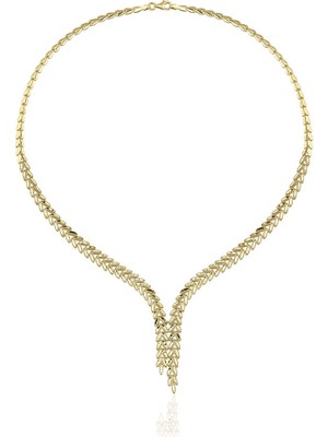 Harem Altın Taşsız Su Yolu Zincir Kolye ZKU017