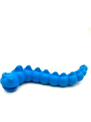 Delixa Tasma Market Mavi Tırtıl Köpek Diş Kaşıma Oyuncağı Mavi