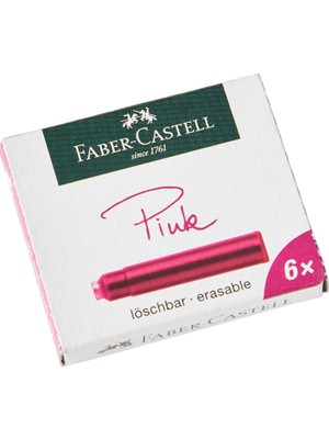 Delixa Faber-Castell Faber-Castell Dk Kartuş, Pembe 6'lı