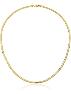 Harem Altın Yılan Derisi Yassı Kolye ZKU127