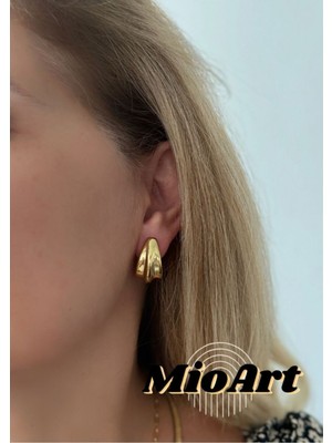 Normadia Şık Halka Görünümlü Modern Küpe, Rahat ve Hafif Tasarım