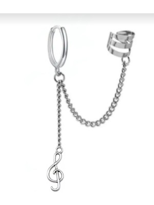 Normadia Şık ve Konforlu Üst Sıkıştırma Alt Delikli Sol Küpe, Modern Tarzınıza Uyum Sağlar