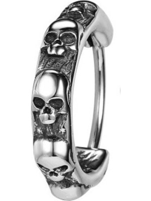 Normadia Gotik Ince Tasarım Halka Paslanmaz Çelik Unisex Küpe