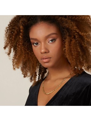 Harem Altın Figaro Yassı Kolye ZKU046