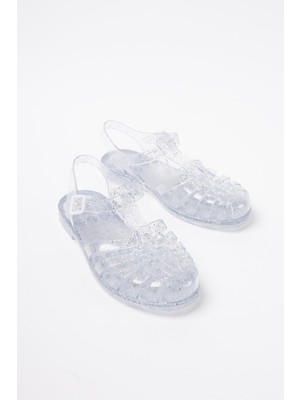 Mubiano Summer Kadın Jelly Toka Detay Şeffaf Gri Sim Düz SANDALET-MSTB844-SGS